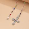 Luxurious Choker Necklace Featuring a Striking Crosses Pendant with Colorful Zirconia for Women’s Jewelry Collection