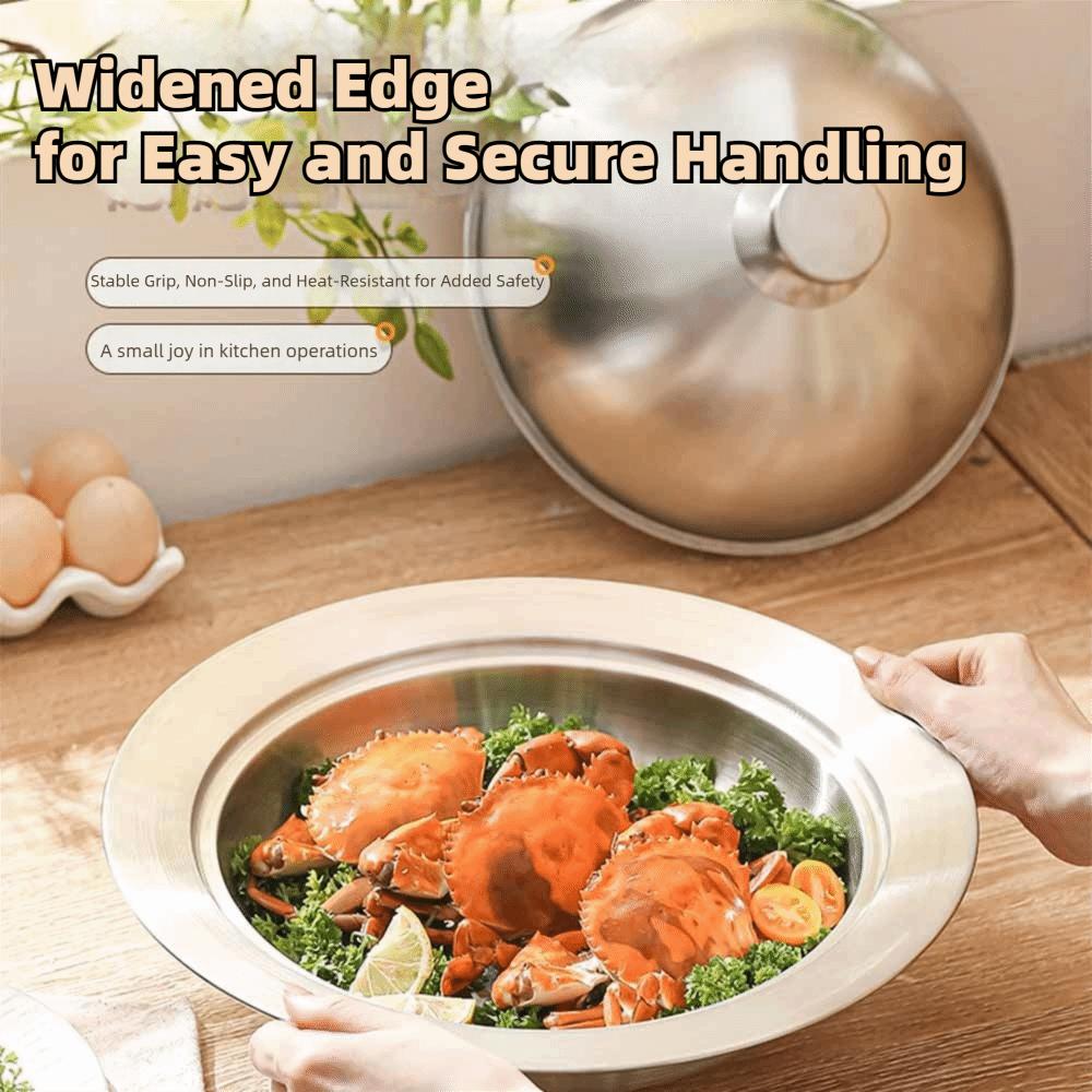 with Lid Flying Saucer Steaming Tray Portable Round Pot Insert Tray  Kitchen Supplies