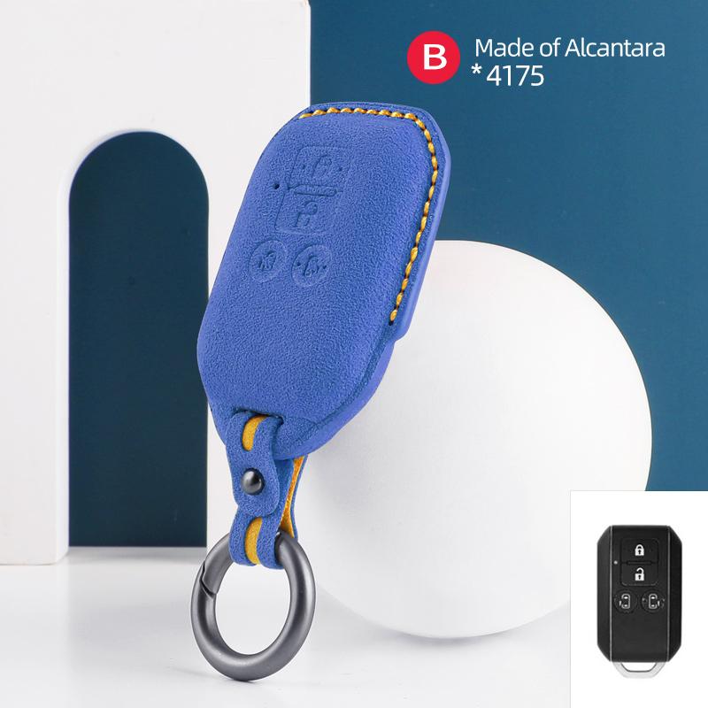 Pro Suzuki Spacia MK53S Jimny Sierra Swift Wagon 4tlačítkový obal na klíč od auta Alcantara Semišová klíčenka Ochranný kryt Příslušenství
