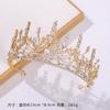 Golden Bride Crown Princess Headwear Birthday Rhinestone Headband Wedding Hair Jewelry Pearl Bridal Tiaras Vintage Headpiece