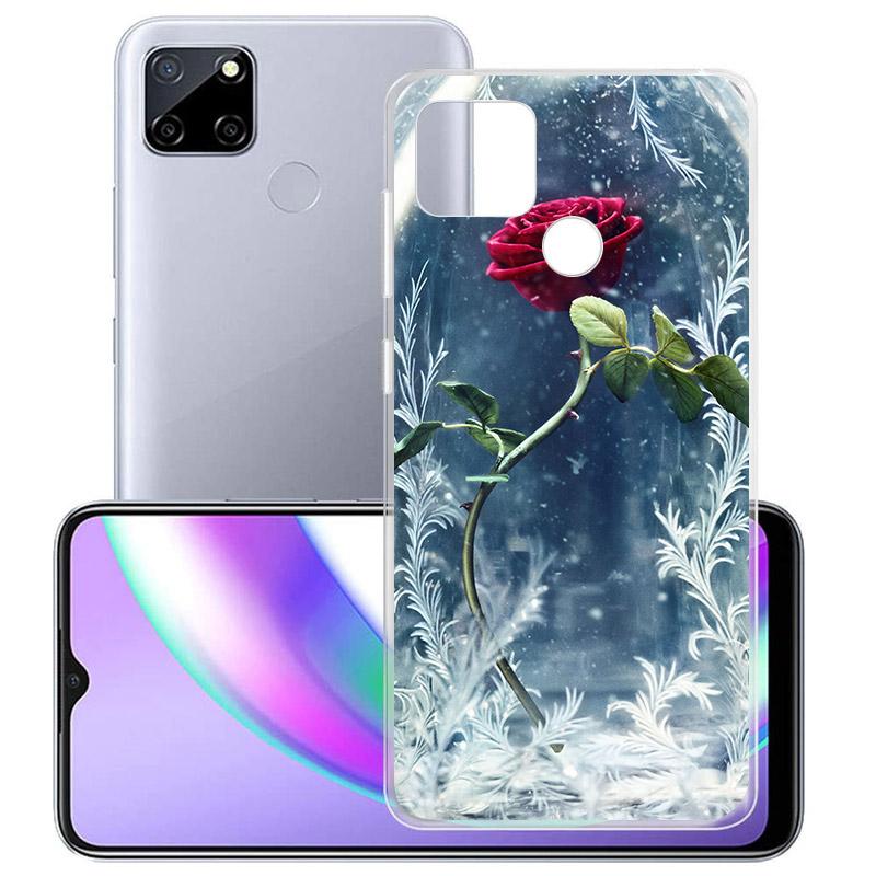 Red Roses Flower For Realme 8 8i V3 V5 GT Neo Flash Edition Explorer Master Neo2 Narzo 30 50i 50A C21Y Phone Case