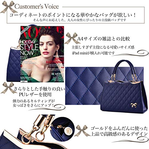 [Angel Moon] Quilted Bag for Women - Handbag, Shoulder Bag, Crossbody Bag, Tote Bag - Formal, Cute, Casual, PU Leather, Stylish, Mature, Photogenic, I