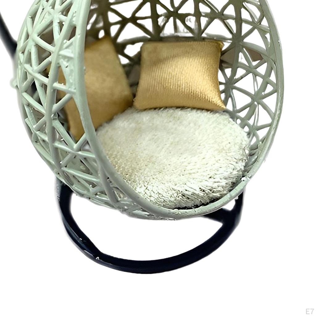 Dollhouse Miniature Hammock Chair Sand Table Accessory Craft Model for DIY Projects