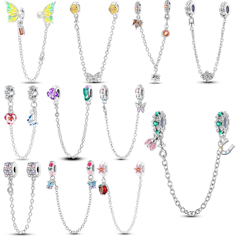 Lucky Shamrock Safety Chain copper Colors Ideal For Charm Bead Charms copper Colors Authentic Bracelets for Jewellery Making
