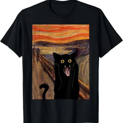 Das Schrei-Bild Munch Katzen Mäuse Parodie T-Shirt