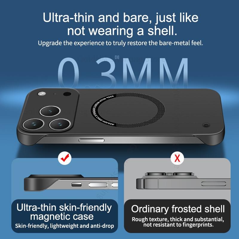 Magnetische Handyhülle in Candy-Matt ohne Rahmen für Redmi Note 15 Pro Plus 5G Wireless mit Magsafe-Funktion, robuste PC-Abdeckung mit matter Oberfläche, passend für Redmi Note 14, 13 und 15 Pro Plus.