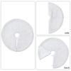 White Mini Xmas Tree Skirt Reusable Comfortable 15 Inch Xmas Tree Skirt Decoration for Living Room Garden