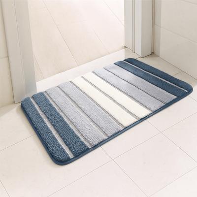 Bathroom Accessories Absorbent Stripe Bath Mat Rectangular Thickened Entrance Mat Soft Non-Slip Floor Mat Bath Room
