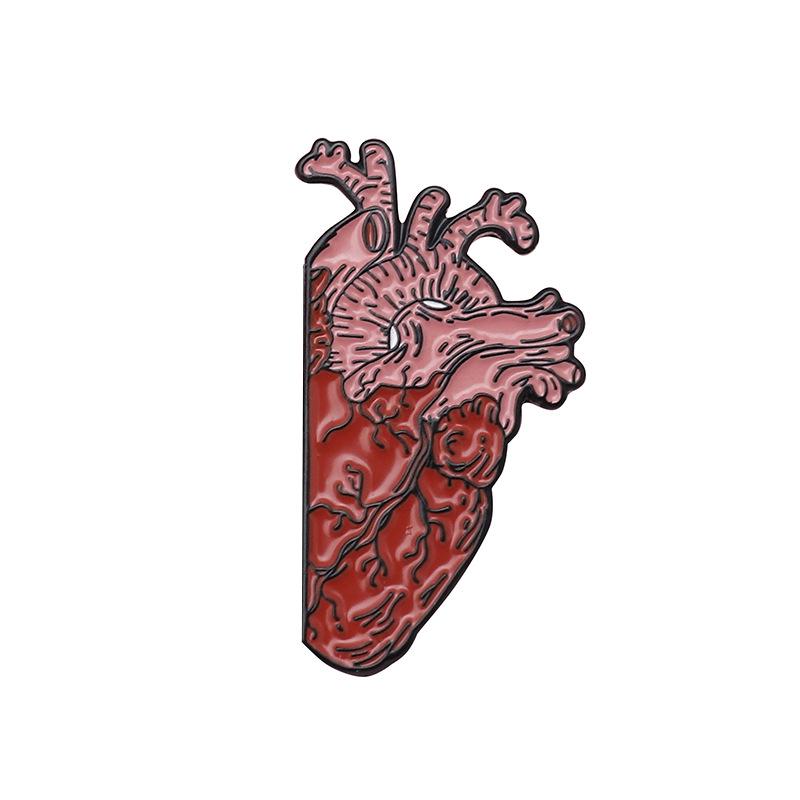 European Heart Patchwork Enamel Pin - Creative & Stylish Design Badge