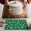 Lucky Shamrock Vinyl St. Patrick's Day Placemats Set of 4, 12x18 Inch Wipeable Non-Slip Spring PVC Place Mats for Party Kitchen Dining Decor