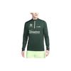 Letter Print Outdoor Casual Sports Stand Collar Long Sleeve T-Shirt Men Tops Green HF4560-397