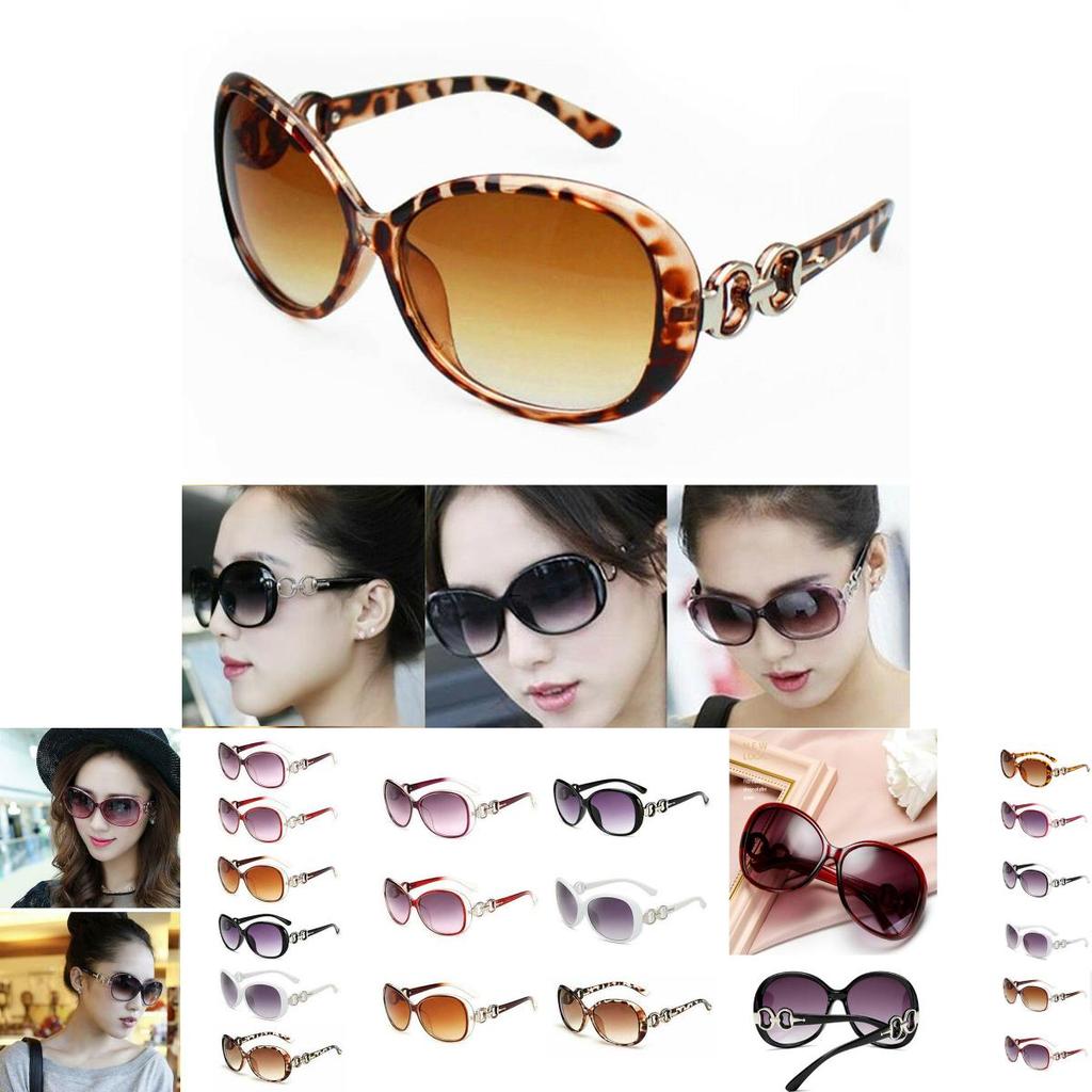 Vintage Women's Retro Shades Sunglasses With Oversized Design And Uv400 Protection