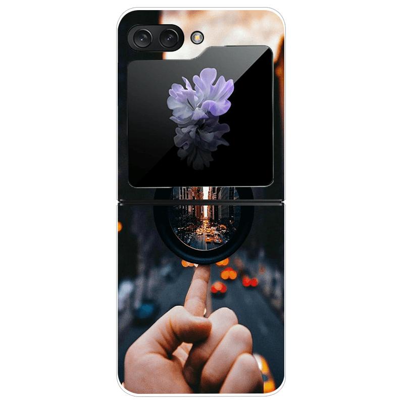 For Samsung Z Flip7 Cases Flip 7 Hard PC Transparent Phone Cover For Samsung Galaxy ZFlip 7 Cool Luxury Clear Shockproof Case