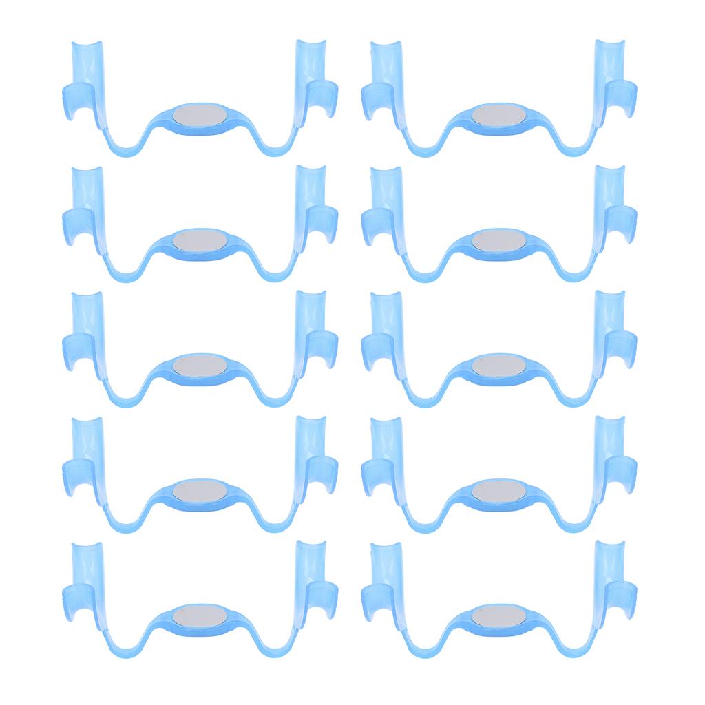 10ks Retraktor tváře ve tvaru M Zubní otvírač úst Ortodontický otvírač úst (Modrý)