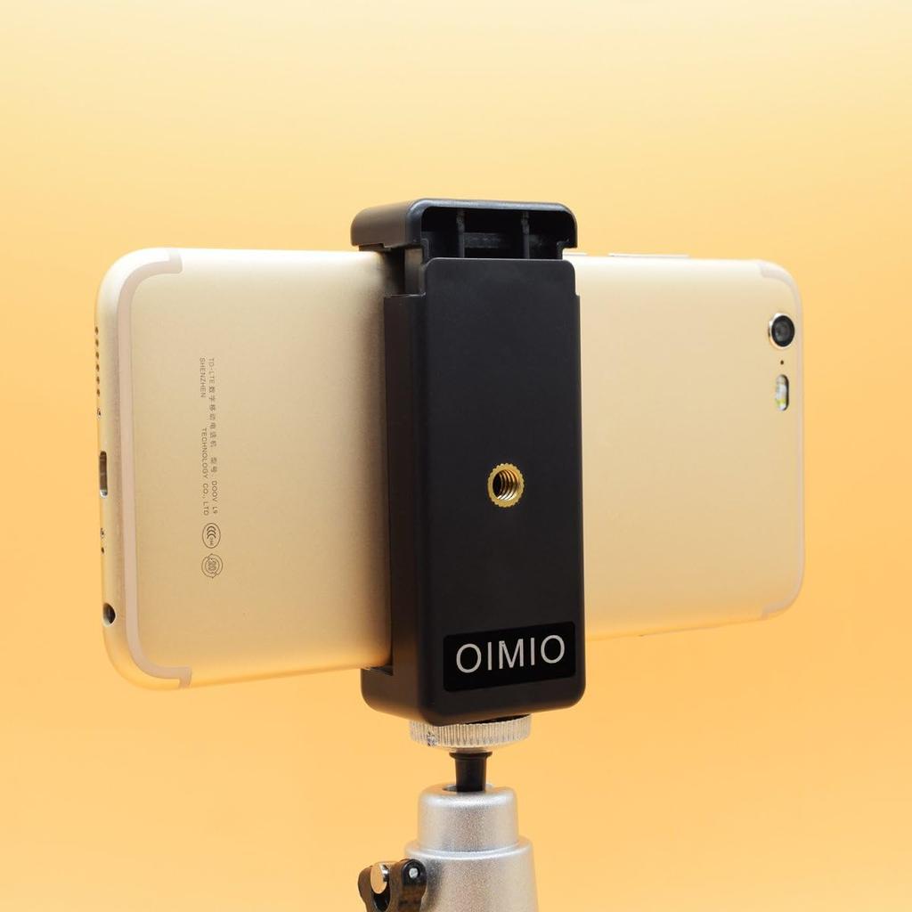 Universal Cell Phone Tripod Mount Adapter, OIMIO Phone Holder Clip Connector Head Used for Monopod Selfie Stick DSLR Travel Mini Flexible Tripod and