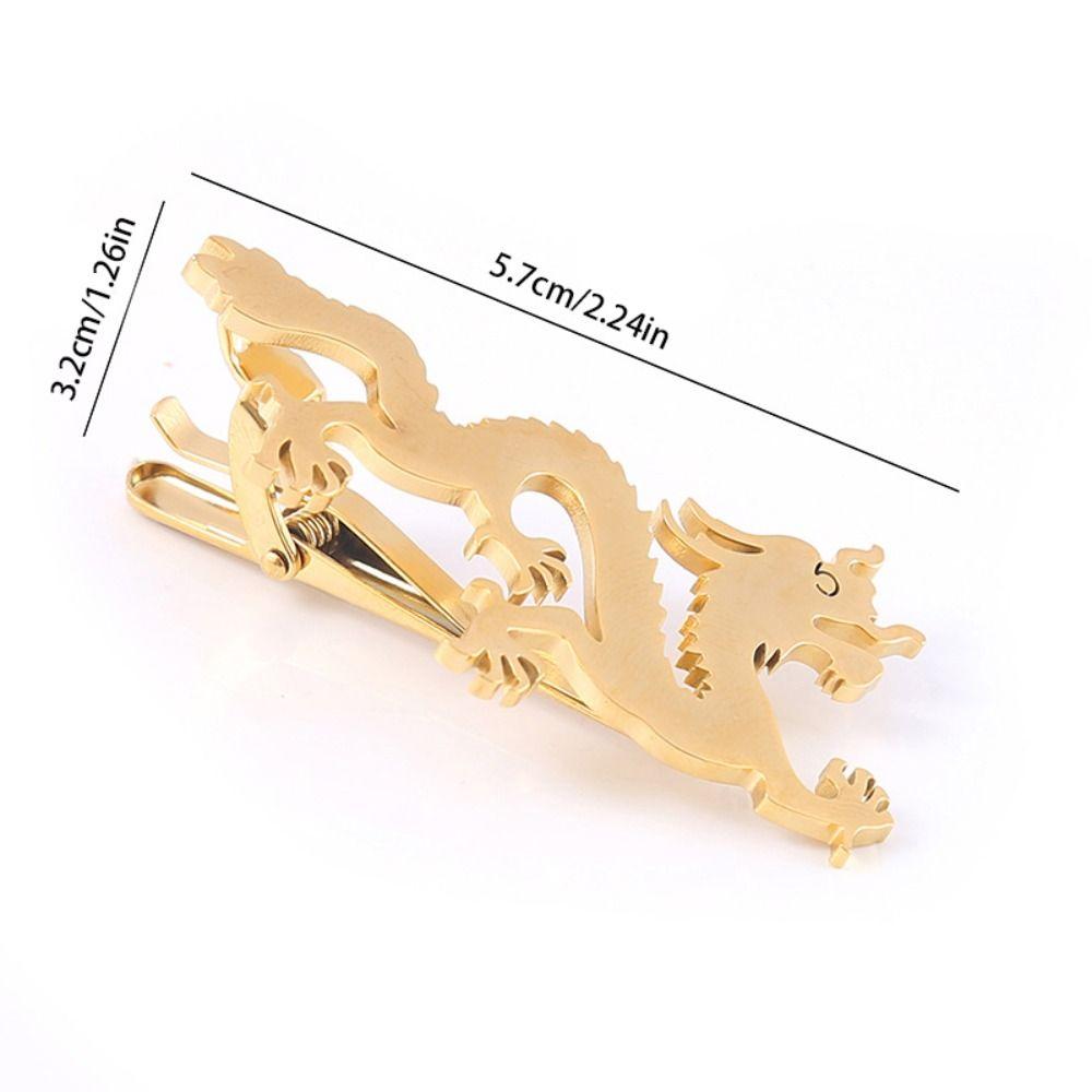 Ethnic Chinese Dragon Tie Pin Chinese Style Loong Necktie Buckle  Concert Accessories