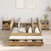VidaXL Cadre de lit de rangement Chêne artisanal 120x200 cm 3335636