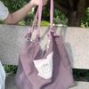 2025 New Korean Lazy Style Retro Shoulder Bag Jiang Purple Literary and Versatile Large-capacity Commuter Tote Bag Women