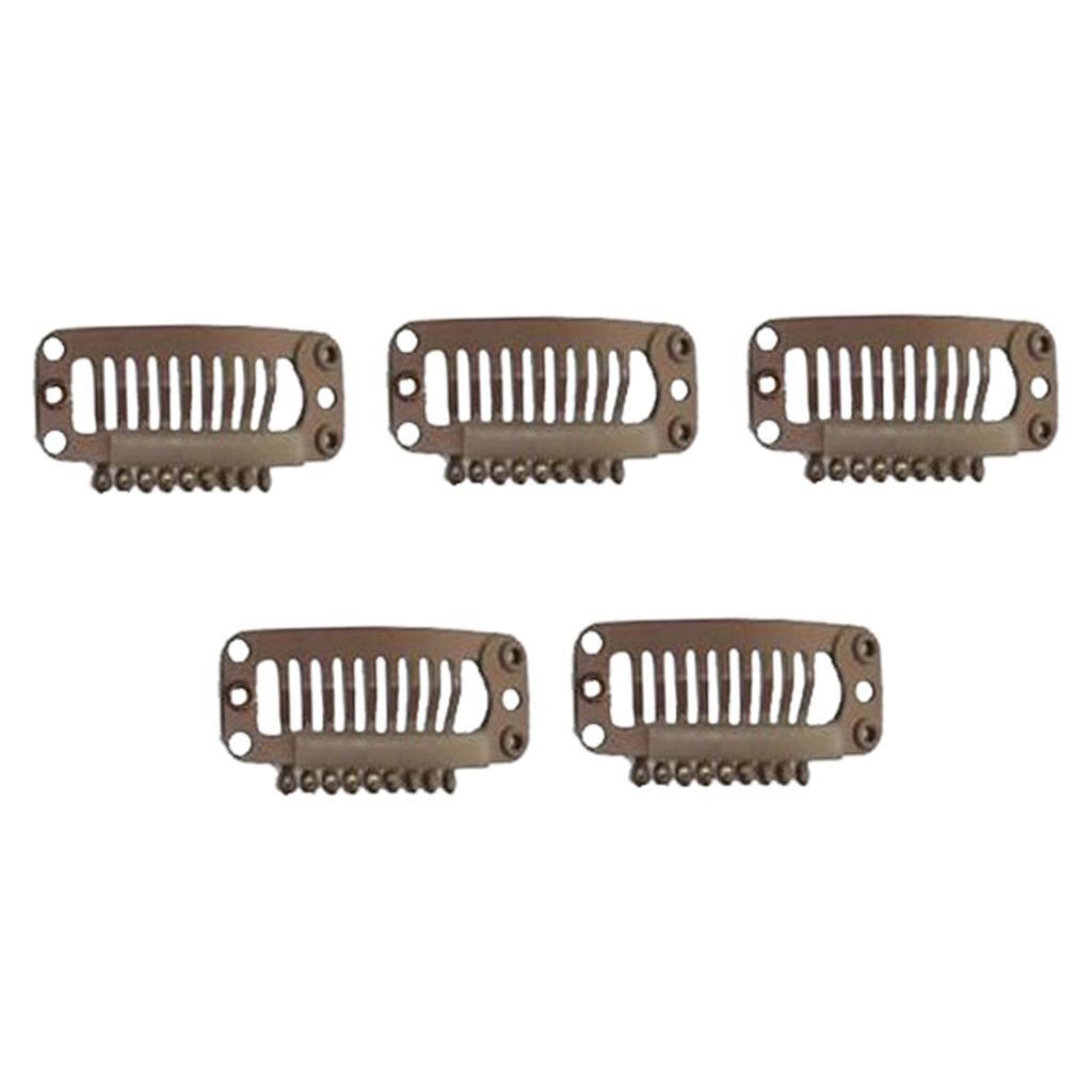 

5 шт. Затискачі для нарощування волосся Затискачі для тресів Захвати для перуки Середні Remy Затискачі 32 мм