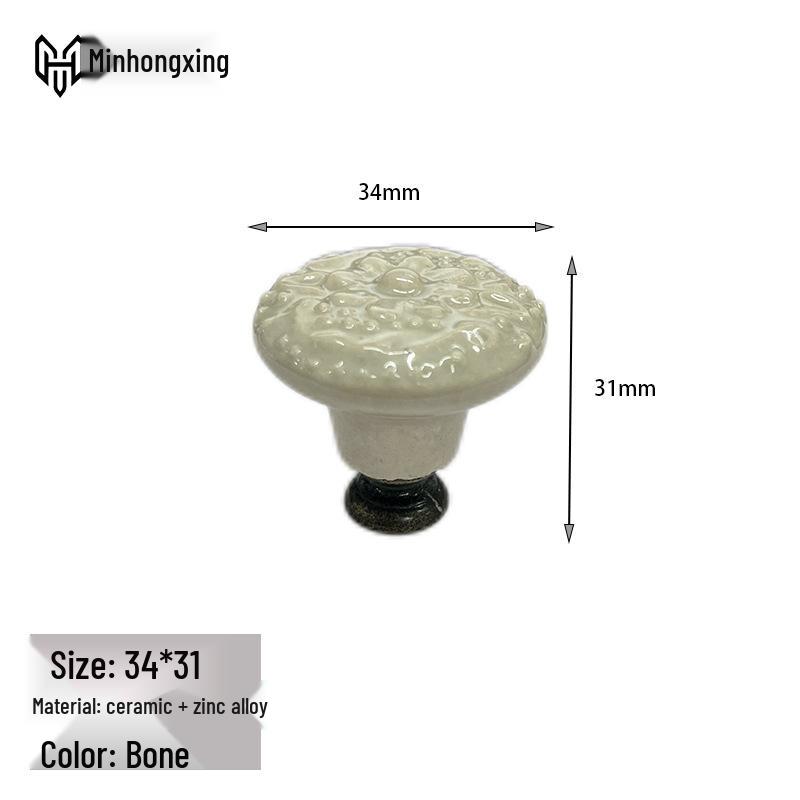 

Embossed Floral Ceramic Handle for Children s Furniture