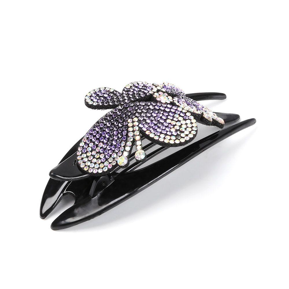 Flexible Crystal Dovetail Hair Clips Rhinestone Hairpin Styling Tools Barrette