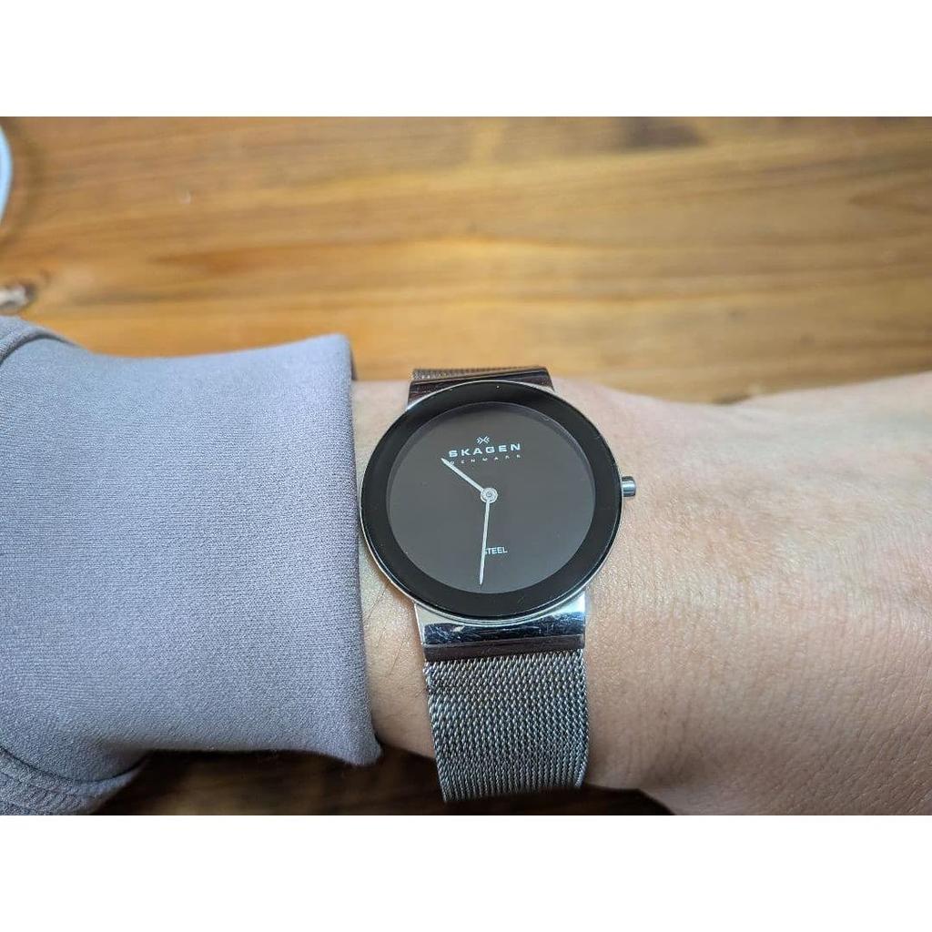 Used [Rare Item] SKAGEN Quartz Watch Black 358LSSB