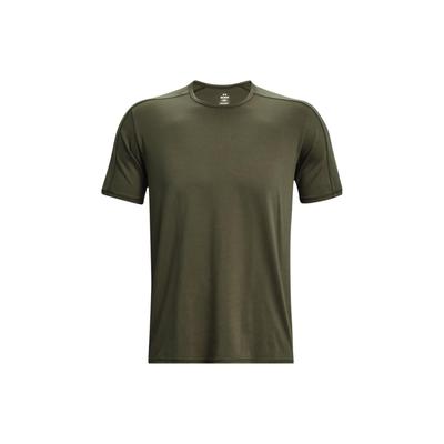 Solid Logo Print Crew Neck Short Sleeve T-Shirt Men Tops Green 1379670-390