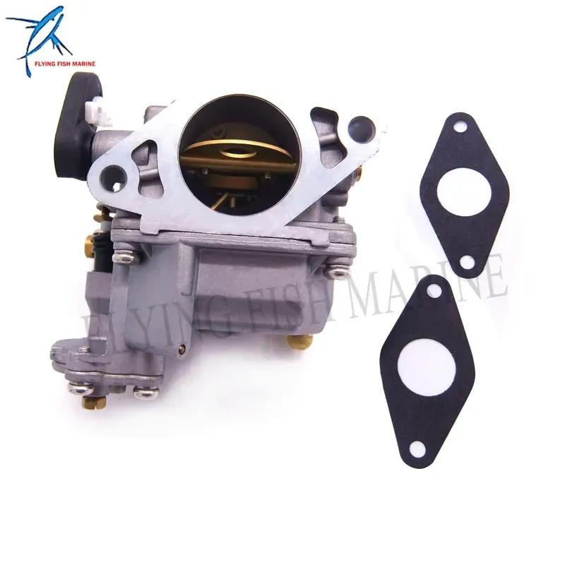 Outboard Motor 66M-14301-11 66M-14301-00 Carburetor Assy and 66M-13646-00 Gaskets (2 Pcs) for Yamaha 4-stroke 15hp F15