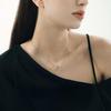 Crescent Moon 14K Gold S925 Silver Pearl Zircon Pendant Necklace for Women