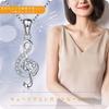 Musical Note Necklace for Silver Musical Note Pendant Chain Popular for Women [Richapex] Women, Zirconia, 925, Hypoallergenic, Necklace,