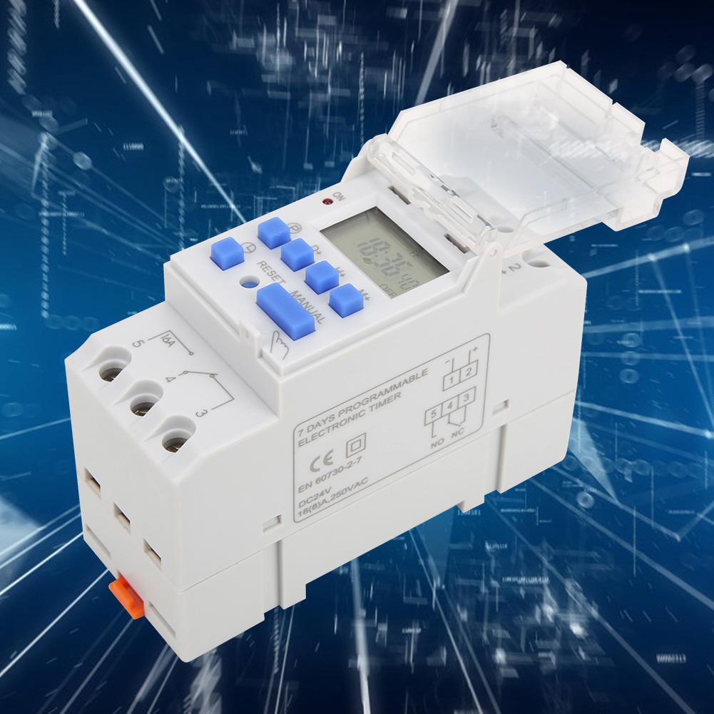 TM919A 3 24V DC 16A LCD 7 Days Programmable Digital Timer Switches