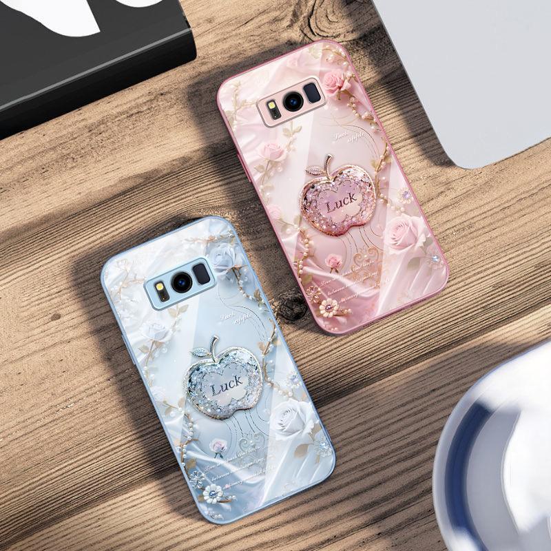 Lucky and Romantic Love For Samsung S25 S25 Edge S25Ultra S8 9 S10 20 U Ltra S21 Pro 22 Plus S23 FE S24 Ultra Glass Phone Case