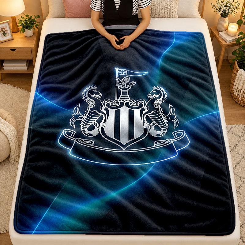 Coperta di Flanella Newcastle United Calcio Calda Morbida Plaid per Uso Interno Divano Letto Soggiorno