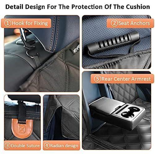 Housse siège voiture imperméable détachable kyg - taille universelle - protection banquette arriere - noir