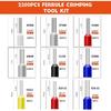2200PCS Ferrule Crimping Tool Kit –Amliber AWG30-5 Self-Adjusting Wire Ferrule Crimper with Wire Ferrules Connectors for Electrical Work,