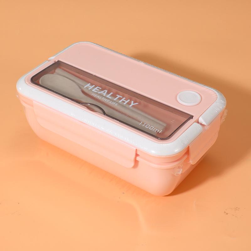 Large Capacity Multifunctional Lunch Box with Portable Cutlery and Sealed Compartments