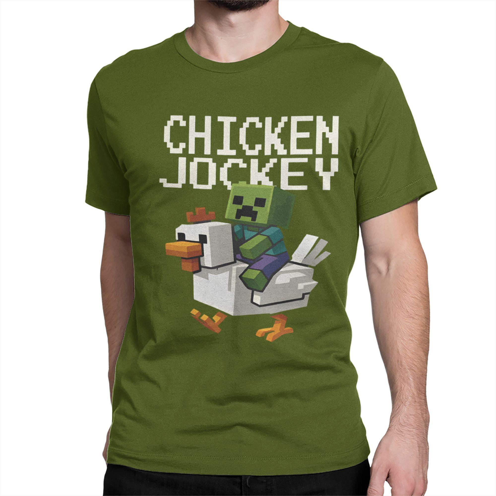 

Chicken Jockey Zombie Men Women s T Shirts Game Novelty Tee Shirt Short Sleeve Crew Neck T-Shirt Pure Cotton Gift Idea Clothing 4XL