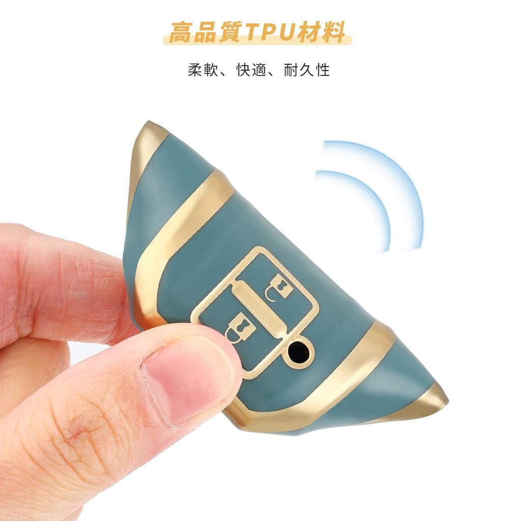 Suzuki Key Case for and Other Premium TPU No Radio Key Smart Key Case for and New Wagon and More [OFFCURVE] Hustler, Jimny, Vehicles, 2-Button Design,