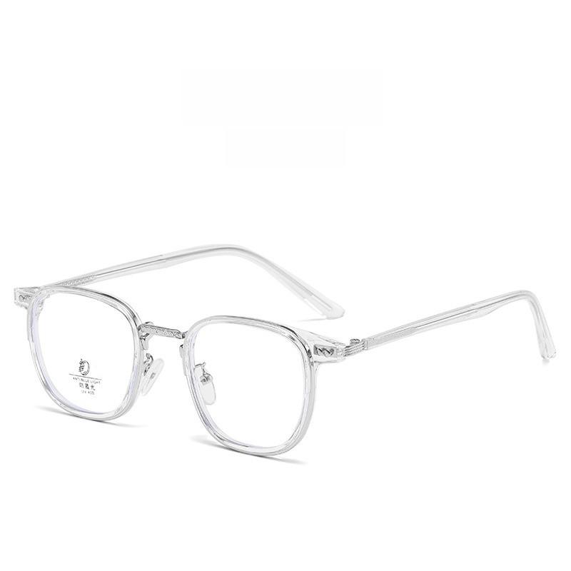 Retro Metal Tr Frame Eyeglasses With Blue Light Blocking For Men And Women