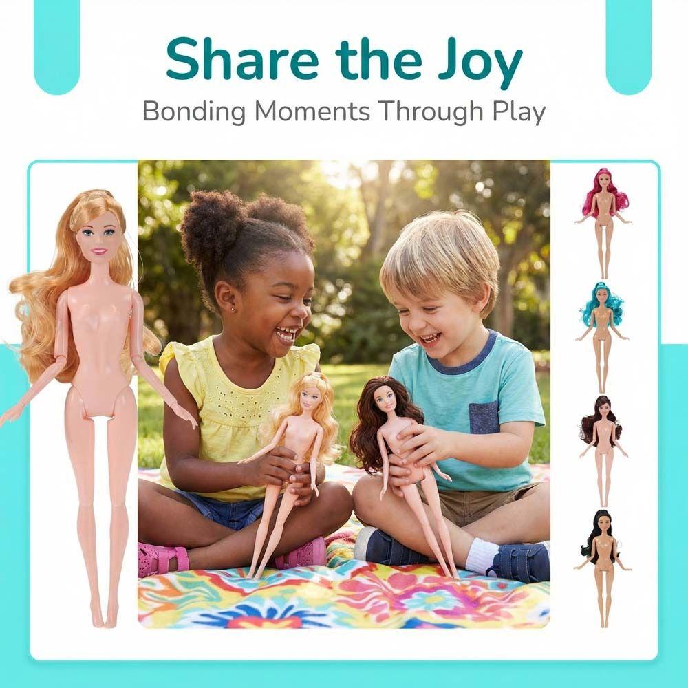 Dark Skin Supermodel Nude Doll Princess DIY Dress Up Toy Action Figure Body  Doll Accessories