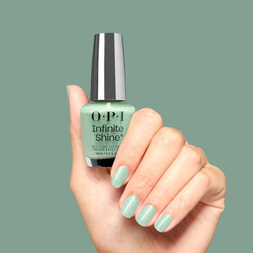 OPI Infinite Shine, 15mL, Fast-Drying Nail Polish with Long-Lasting Gel-Like Shine, Shimmery Green (ISL169) - Perfect as a Gift [Official Japanese Pro