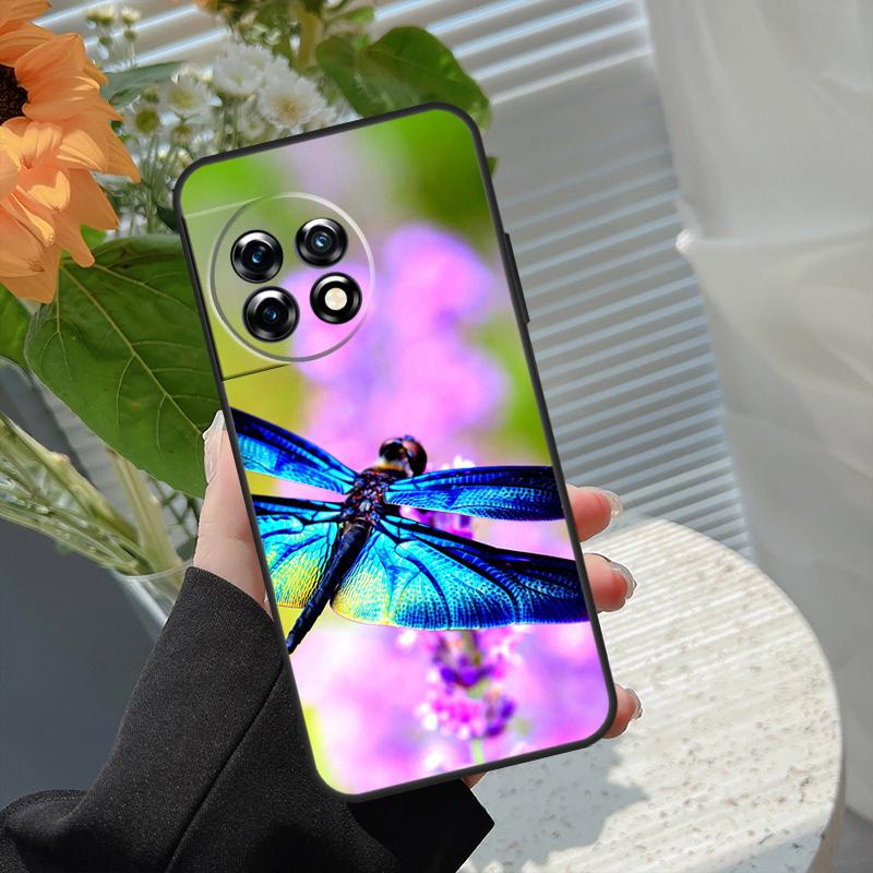 Luxury Dragonfly Case For OnePlus 10 Pro 15 13 12 11 13T 15R 13R 10R 10T 8T Nord CE 5 4 2 3 Lite N20 N30 Cover