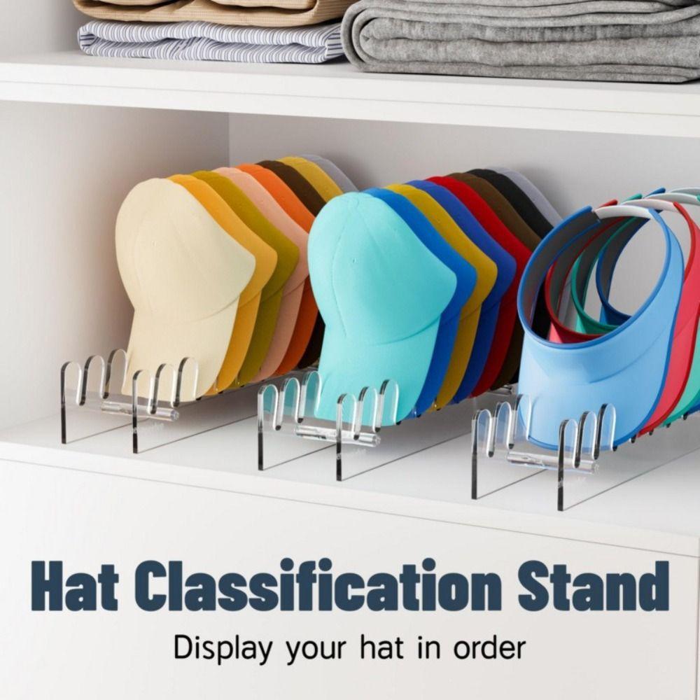 

Transparent Acrylic Hat Rack for Baseball Caps Space Saving Hat Storage Holder for Household