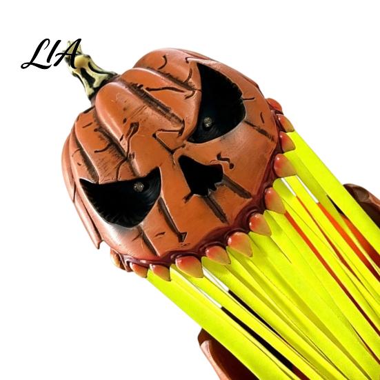 Жуткая садовая статуя, тыквенный фонарь на Хэллоуин, аниматронная страшная голова с открытым ртом, для вечеринки в помещении, дизайн для заднего двора, крыльца, дома с привидениями
