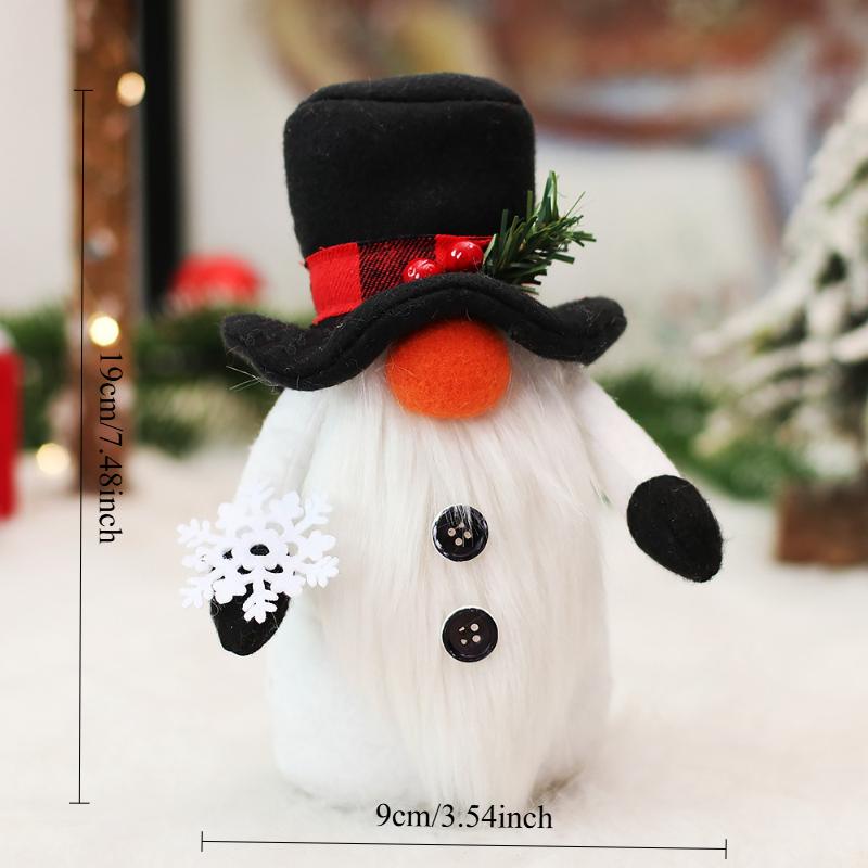 

1PC Santa Claus Standing Doll Ornaments Faceless Doll Holiday Decoration Desktop Decoration Christmas Gift Bag