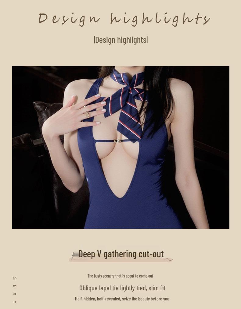 Flirty Dessous Pure Desire Flugbegleiterin Uniform Nachtwäsche Set