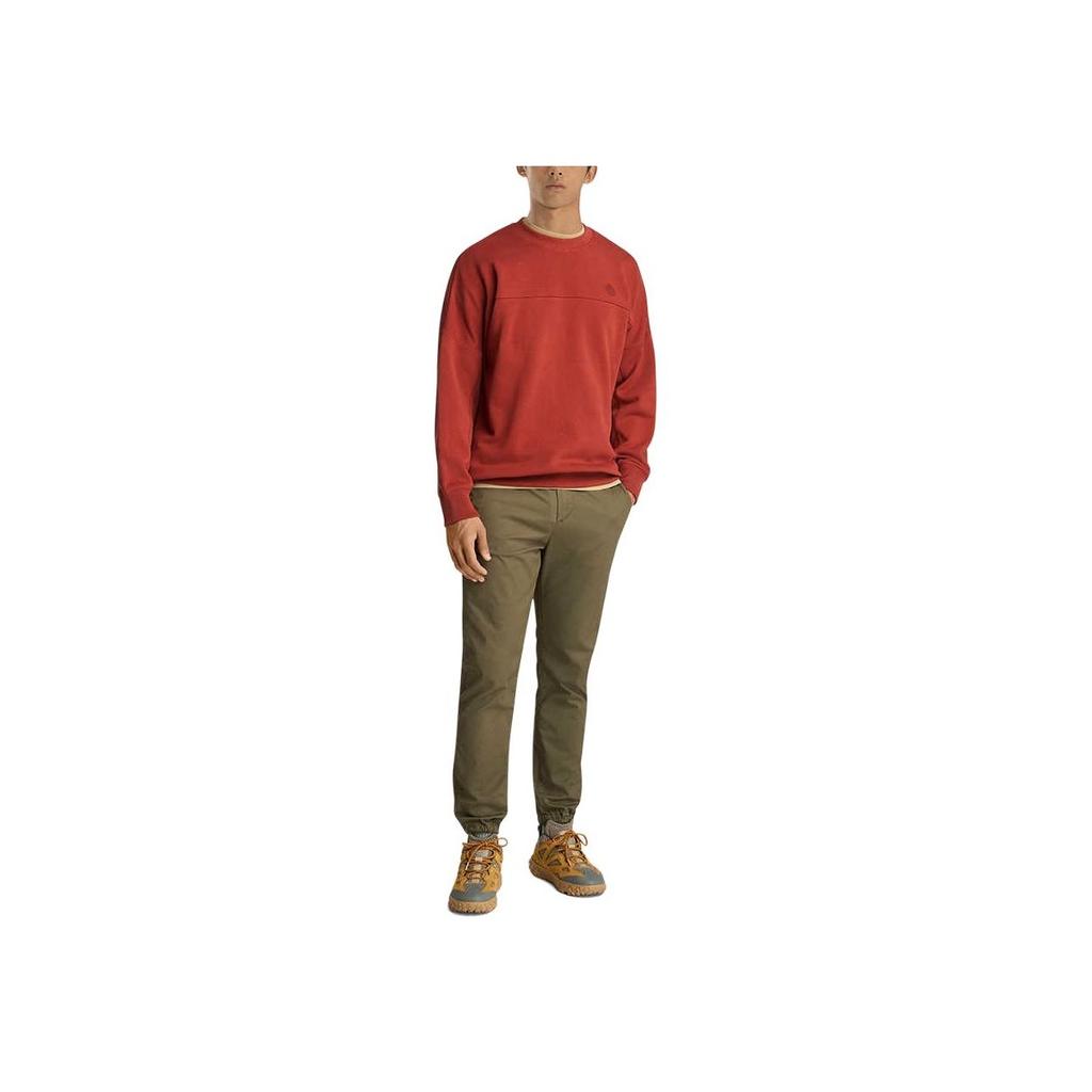 Timberland Round Neck Fleece Sweatshirt Men tops Burnt-Henna A69ZUEOD