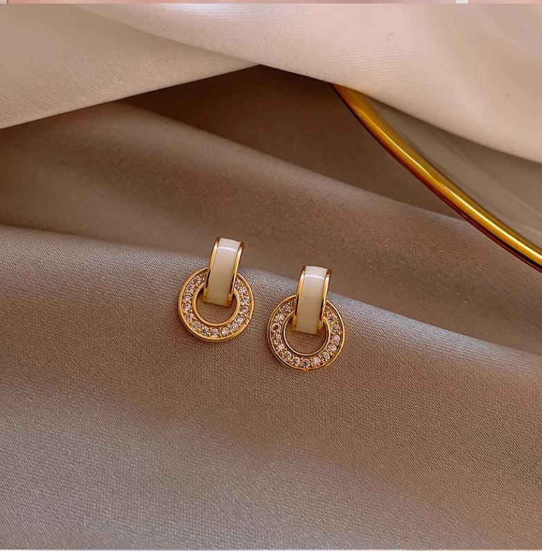 

Серьги-пусеты S925 в корейском минималистичном стиле с кругом