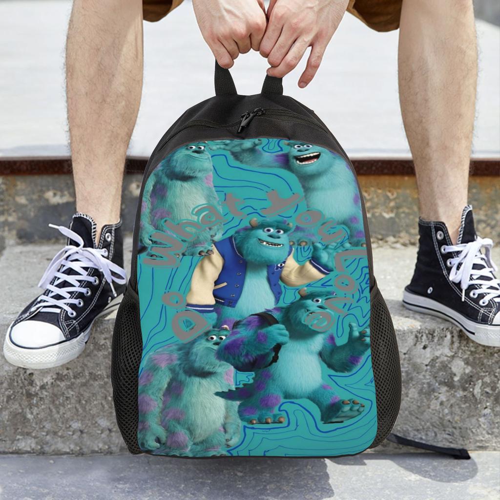 Monsters University Backpack Sullivan Sulley Mike Streetwear Backpacks Men Daily Durable School Bags Design Rucksack