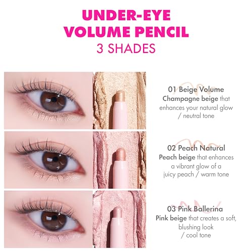 [AMUSE Official] [Tear Bag Volume Pencil] Amuse Tear Bag Liner (01 Beige Volume)
